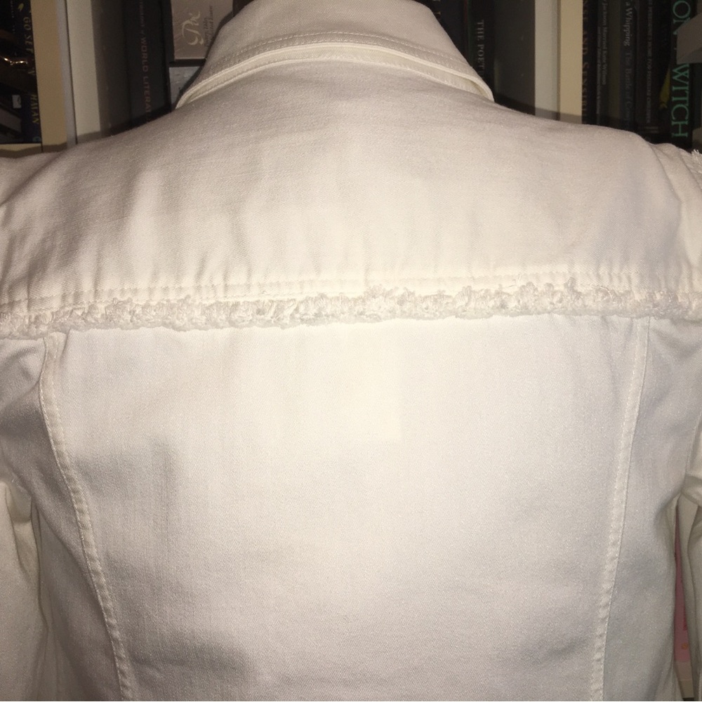 Trina Turk White Denim Jean Jacket - Picture 4 of 11